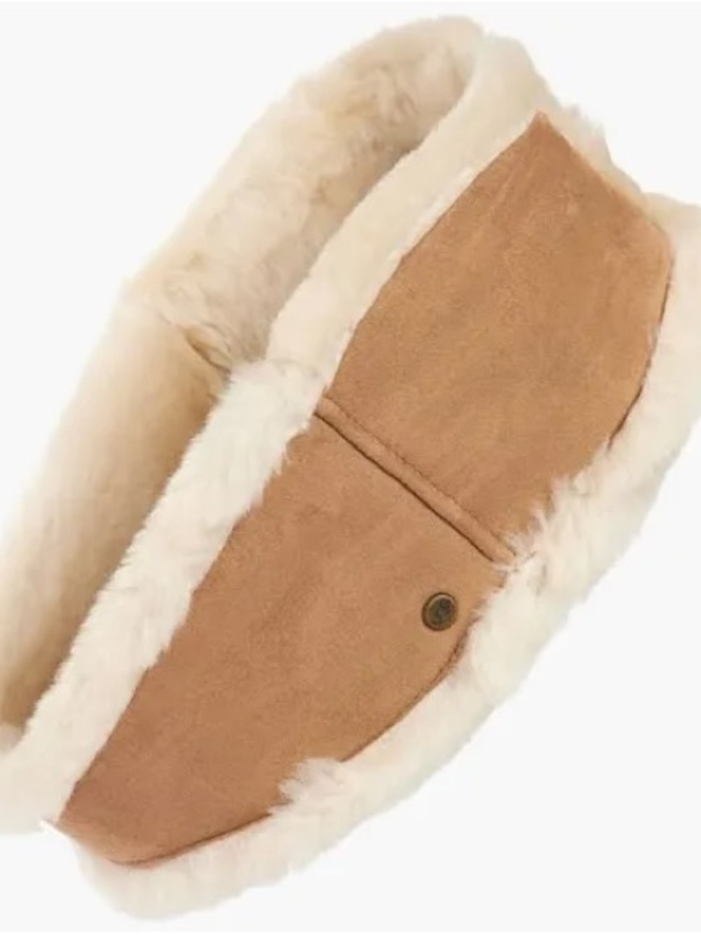 UGG Chesnut Reversible Suede Leather & Shearling Headband L/XL